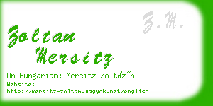 zoltan mersitz business card